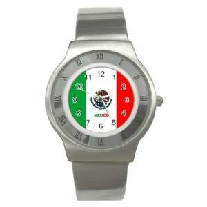 Mexico Flag Nation FIFA Stainless Steel Watch Unisex  