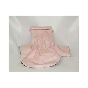 Pretty in Pink Leash Accessible Faux Leather Dog Parka (Pink, Size 14)