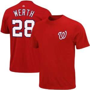 Jayson Werth Majestic Player Name & Number Red Washington Nationals T 