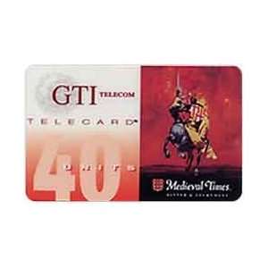 Collectible Phone Card 40u Medieval Times Dinner Theatre (Jouster on 