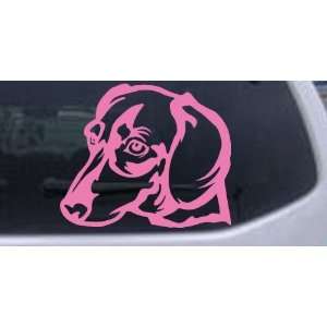 6in X 5.0in Pink    Dotson Dog Animals Car Window Wall Laptop Decal 