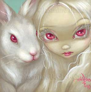 Fairy Face 100 Jasmine Becket Griffith Art Fantasy White Rabbit SIGNED 