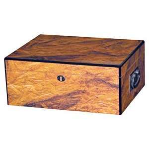  Colonial Antiqued Leaf Hi Gloss Cigar Humidor 125 Capacity 