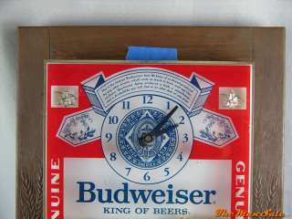 Classic Budweiser Lighted Beer Clock Sign Display Clydesdale Horses No 