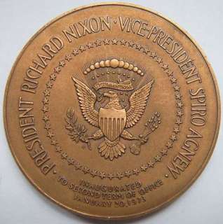 USA medal plaque inauguration president Richard Nixon  