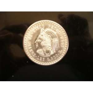  1948cuauhtemoc Cinco Pesos 30 Grams Ley 0.900 Silver Coin 