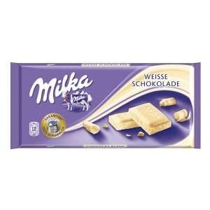 Milka   Weisse Schokolade (100g)  Grocery & Gourmet Food