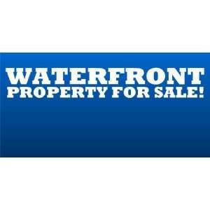  3x6 Vinyl Banner   Waterfront Property For Sale 