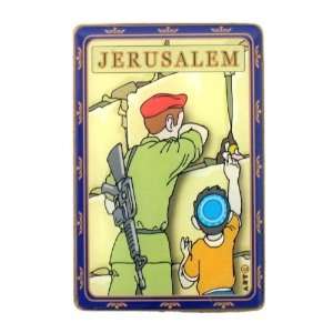    7.5 cm Cartoon Magnet with Soldier at Kotel