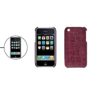  Gino Dark Red Nonslip Back Case Plastic Cover for iPhone 