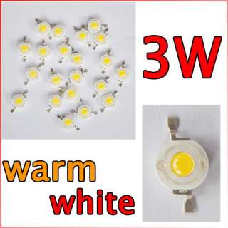 10 Pcs High Power Warm White 3W Led Lamp Beads 180 200 Lm  