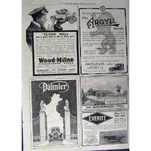   1912 ADVERTISEMENT WOLSELEY AUTOCARS DAIMLER EVERITT