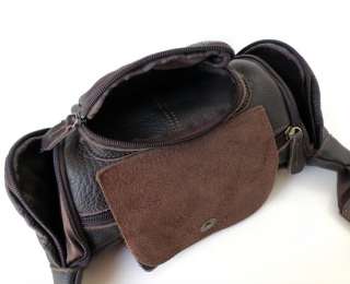 100% Real Leather Men Waist Bag Fanny Pack Accessories  