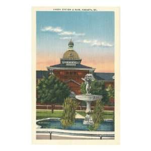  Union Station and Park, Augusta, Georgia Premium Poster 