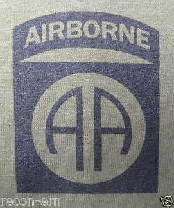 82ND AIRBORNE T SHIRT/ FRONT PRINT ONLY  