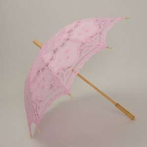   Embroidery Pure Cotton Lace Wedding Parasol Umbrella 