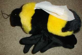 CUTE 8 long Folkmanis Bumble Bee Hand Puppet Plush Doll Toy  