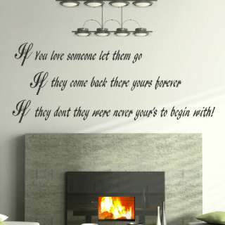 IF YOU LOVE SOMEONE WALL ART DECAL STICKER QUOTE giant stencil vinyl 