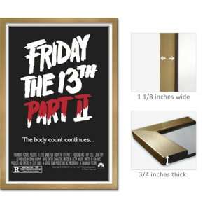  Gold Framed Friday The 13Th Part 2 Poster Fr 24341