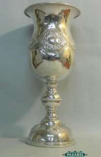 Fine Tall Sterling Silver Passover Elijah Cup / Goblet Judaica  