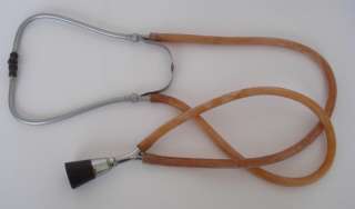 WW2 ORIGINAL GERMAN BINAURAL RUBBER & BRASS STETHOSCOPE  