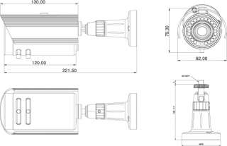 KT&C CCTV 600TVL WDR KPC N500NH10 IR Camera Night Visio  