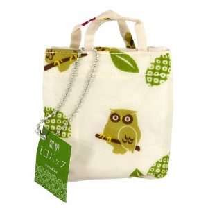  Owl Small Japanese Kimono Print Ecobag