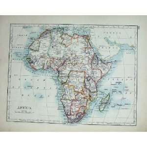  Johnston World Maps 1895 Japan Africa Madagascar Cape 