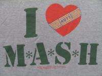 vintage I LOVE MASH TV 1981 80s army rayon t shirt M  