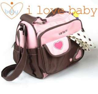 Carter Small Pink Heart Baby Diaper Nappy Changing Bag  