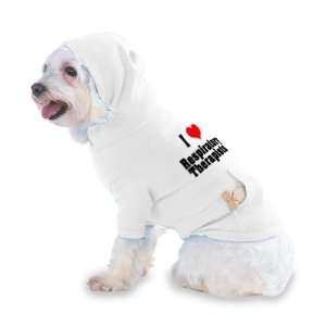 com I Love/Heart Respiratory Therapists Hooded T Shirt for Dog or Cat 