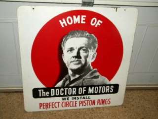 Old Perfect Circle Piston Ring Gas Oil Garage Car SIGN  