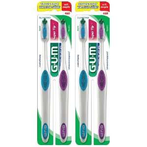  G U M Super Tip Toothbrush, Soft/Regular 460, 2 ct 