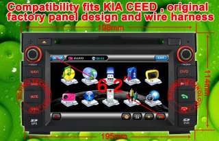 KIA Ceed Car DVD GPS navigation Radio Pip 2 Din Car Ipod Bt navi CE6.0 