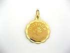 14k Real Yellow Gold Shiny Peace Charm Pendant Large New items in 