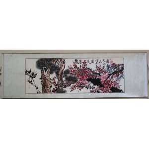    Original Chinese Watercolor Painting Scroll Flower 