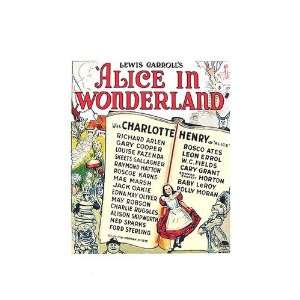 Alice in Wonderland Movie Poster, 11 x 17 (1933) 
