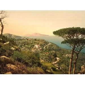     From Mount Sorrento Capri Island Italy 24 X 18.5 