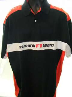 Official Minardi F1 Team Mens Polo Shirt in Black  
