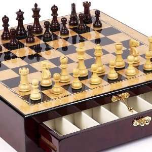   Jr., Chessmen & Tribeca Wooden Chess Board with Storage Toys & Games