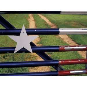  Texas Flag Painted on Metal Gate, Lake Buchanan, Texas 