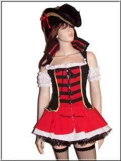 ADMIRAL PIRATE WENCH Fancy Dress Costume   S/M  