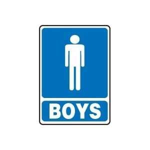  RESTROOM SIGNS BOYS (W/GRAPHIC) 14 x 10 Plastic Sign 