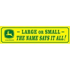  John Deere Large or Small Bumper Sticker