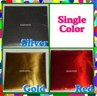 500 Origami Foil Paper Gold Silver Red Blue Green Multi  