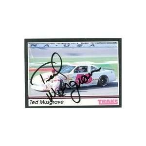  Ted Musgrave autographed Trading Card (Auto Racing) 1991 