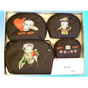 Betty Boop 4 in one black cosmetic bags Beauty