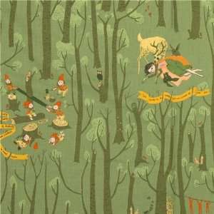  Heather Ross canvas fabric dwarfs forest Far Far Away 3 