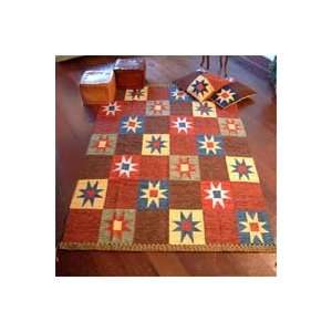    NOVICA Wool rug and covers, Wari Star (6x9)