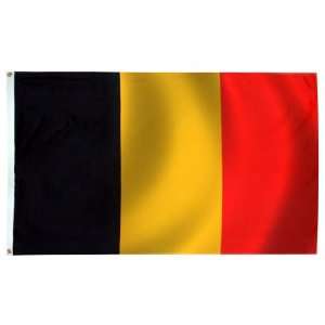  Belgium Flag 3X5 Foot Nylon Patio, Lawn & Garden
